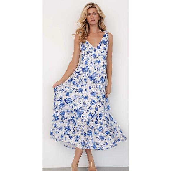 Baltic Born Blue Floral Maxi Dress - Picture 1 of 11